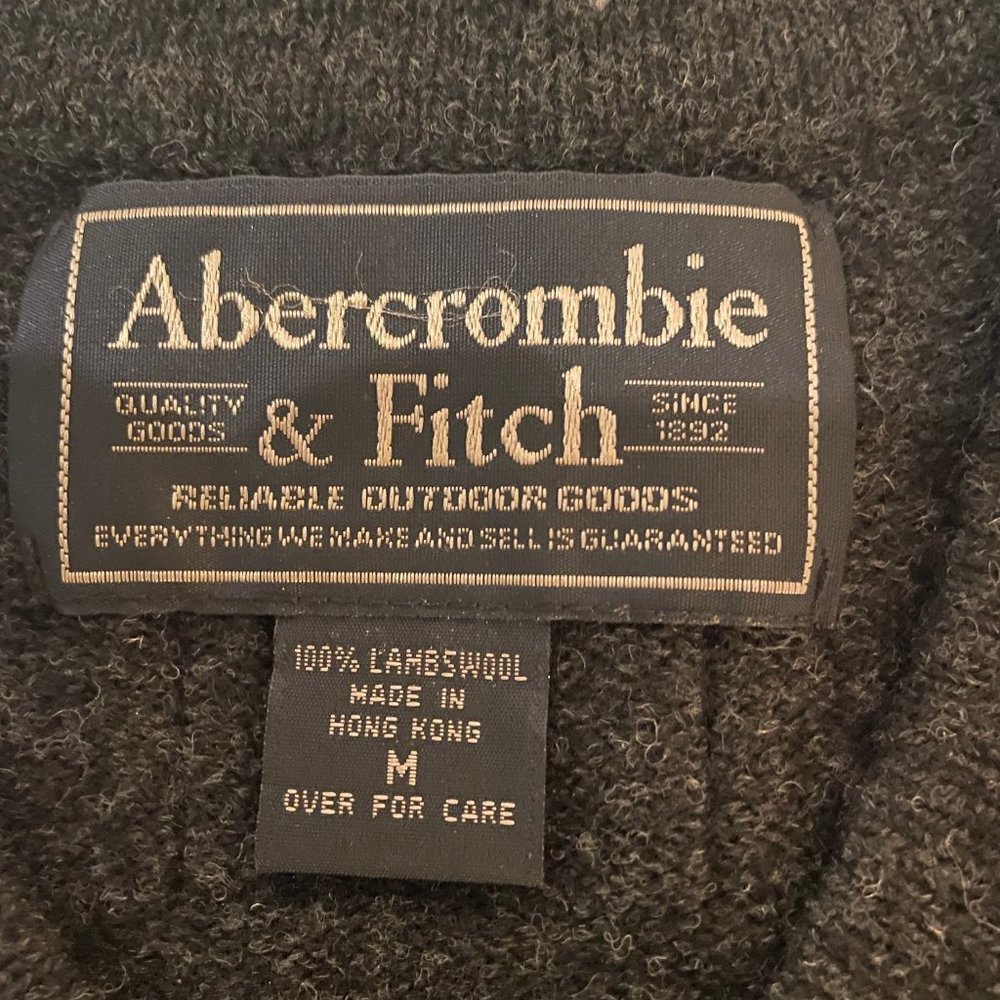Abercrombie & Fitch dark gray lambswool sweater vest